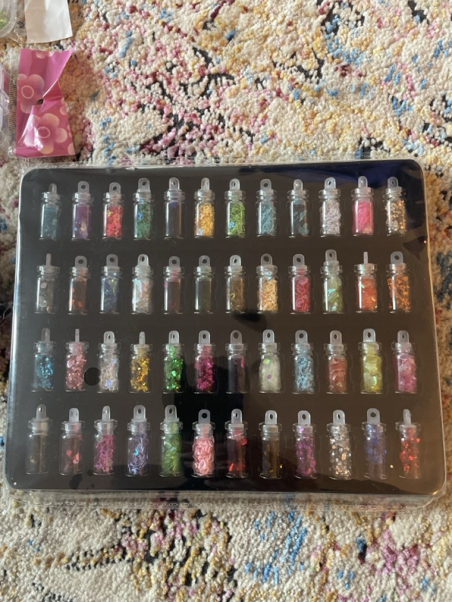 Kit bricolage: Bastelset: Blattgold, Blumen, Glitzer – Nuovo e nell'imballaggio originale da Wahlen b. Laufen venduto da Salome7 1