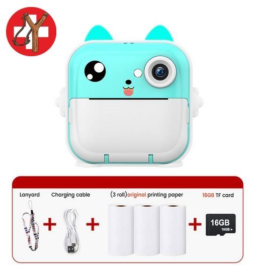 Fotocamera: Cooles Kinder Sofortbildkamera-SET mit integriertem Drucker – Nuovo e nell'imballaggio originale da Tumegl/Tomils venduto da Steinschleuder-Shop 8