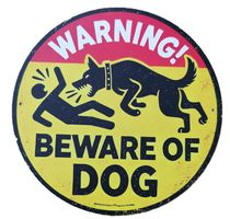 Beware of dog - Blechschild  (neu/OVP)