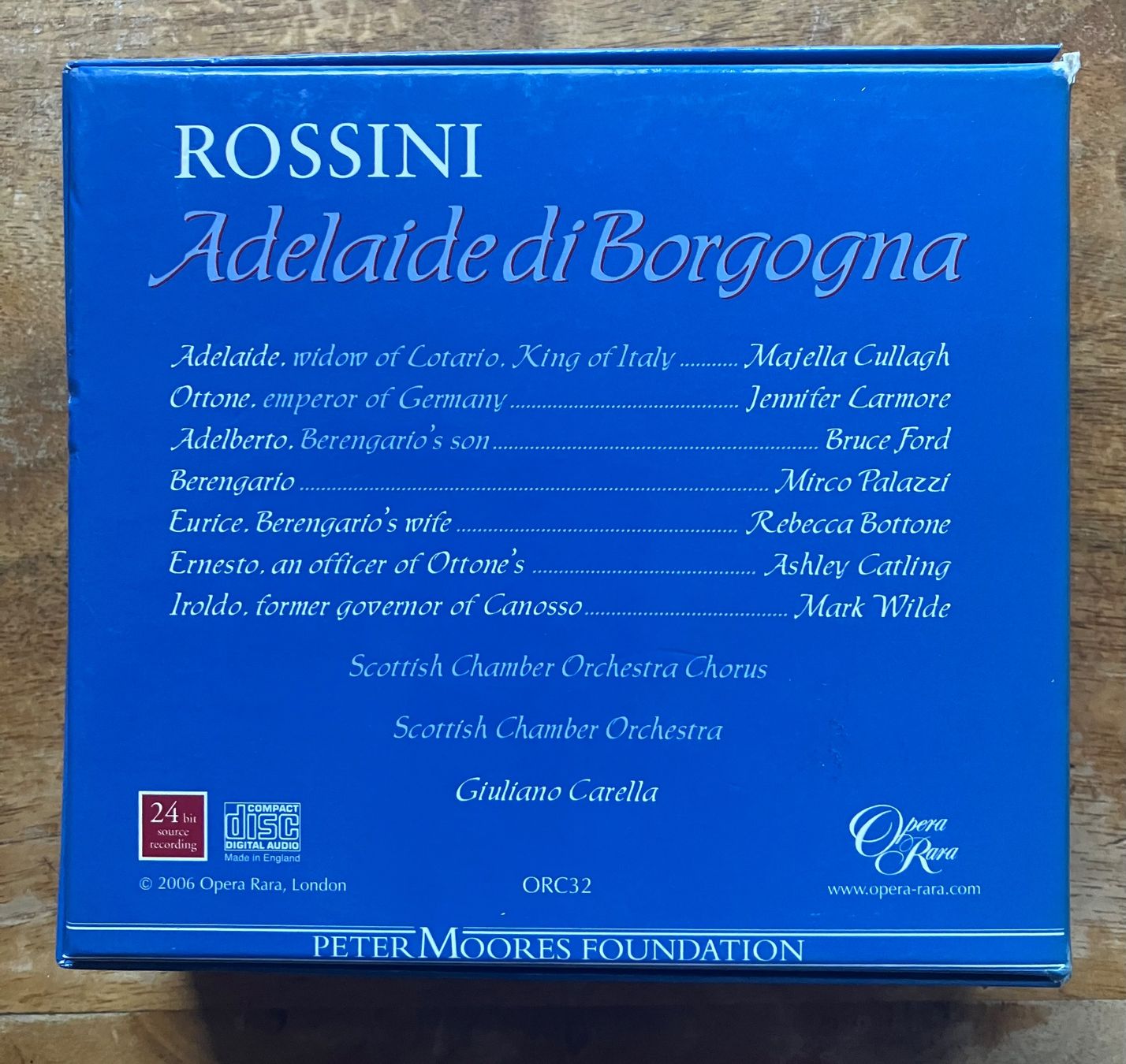 CD: Opera Rara CD: Adelaide di Borgogna - Rossini – Usato da St. Gallen venduto da octavian17 1