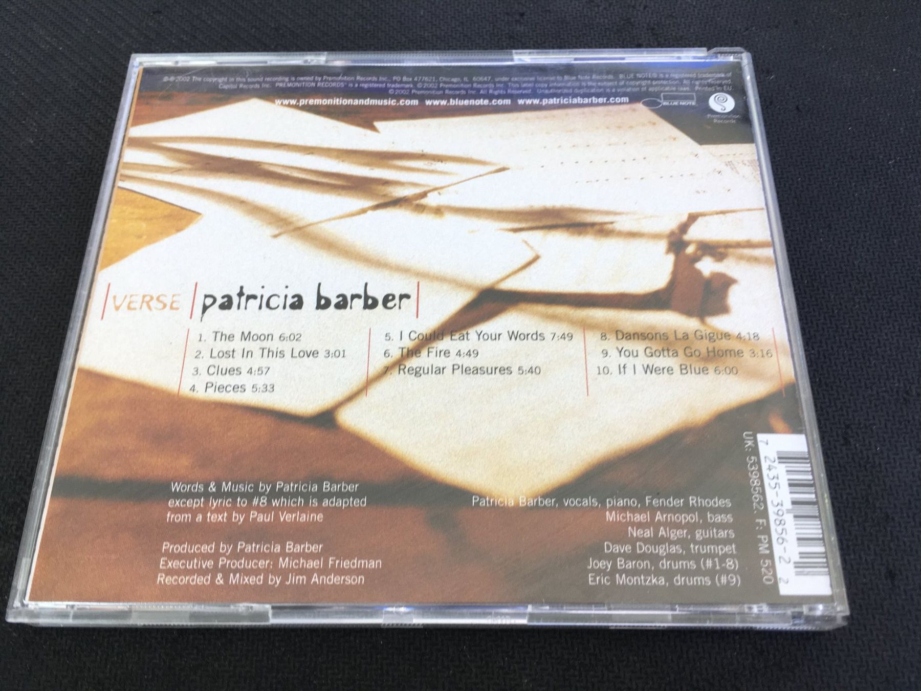CD: Verse - Patricia Barber -CD- – Usato da St.Gallen venduto da MedienJoe 2