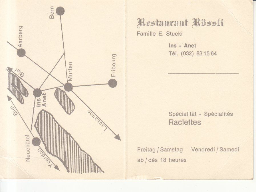 Cartoline postali: Ins Rössli ca. 1970 – Usato da Bürglen TG venduto da StampGraf 1