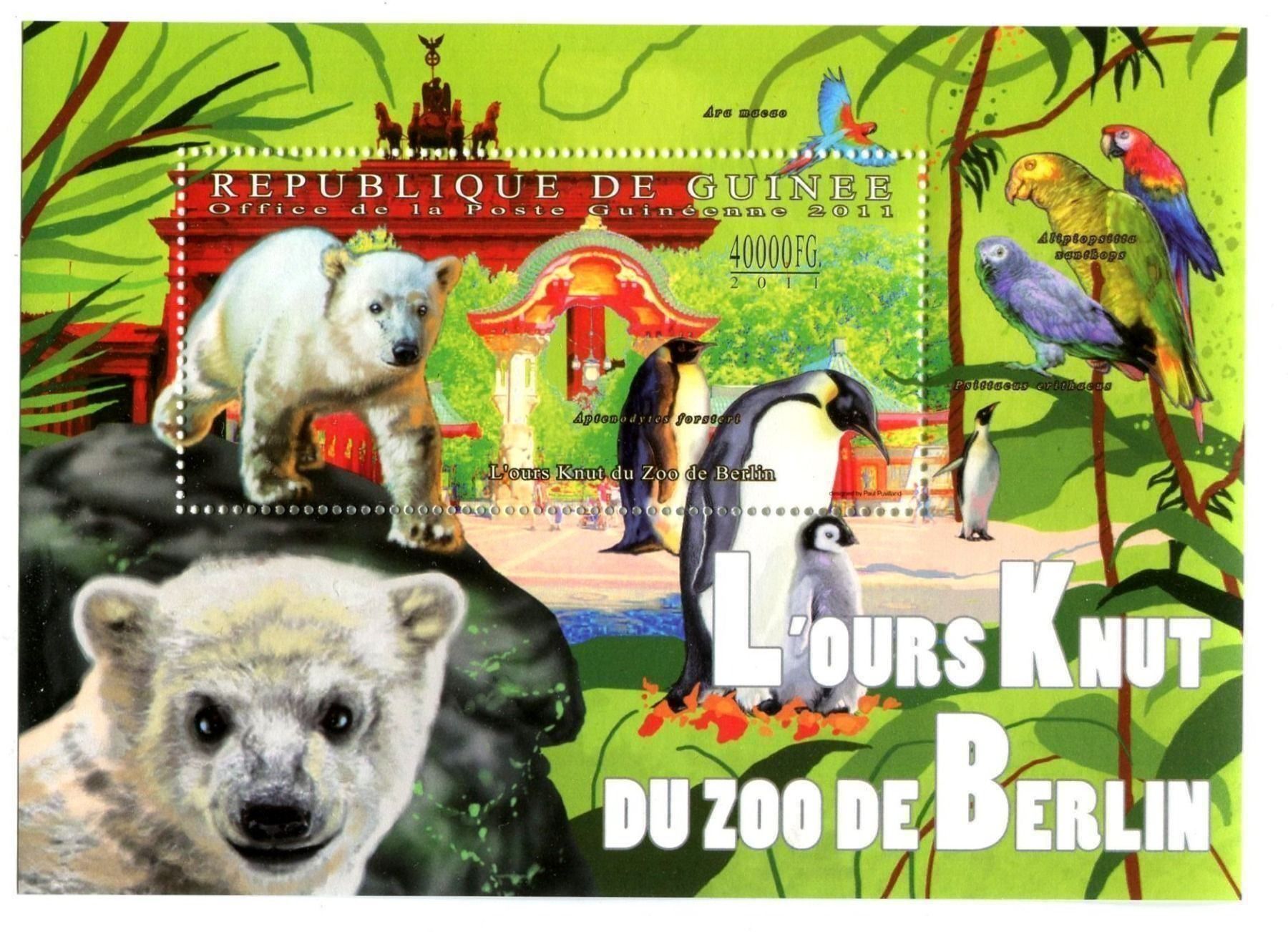 Tutti i francobolli: Block Eisbären, Pinguine, Papageien. Guinea – Nuovo e nell'imballaggio originale da Basel venduto da Butsch5