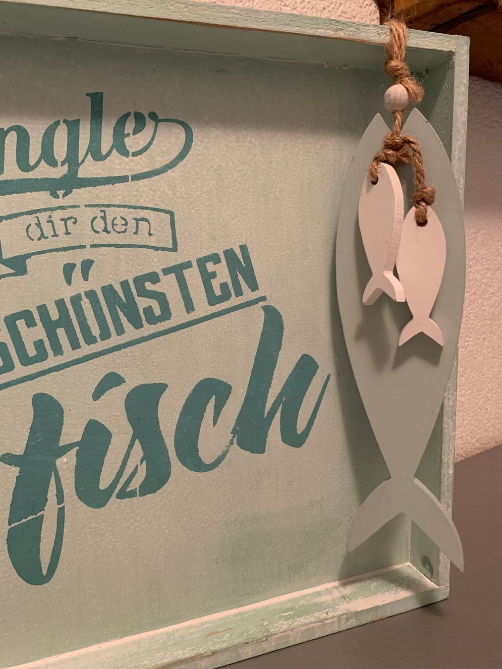 Insegne: angle dir den schönsten Fisch, 3D-Schild,  handmade, unikat – Nuovo (secondo la descrizione) da St. Gallen venduto da Miousch
