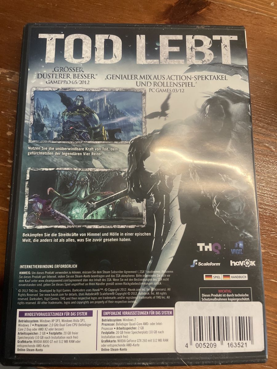 Spiele: Darksiders II PC Game, Action-Rollenspiel – Gebraucht aus Obergerlafingen von cabo4 1