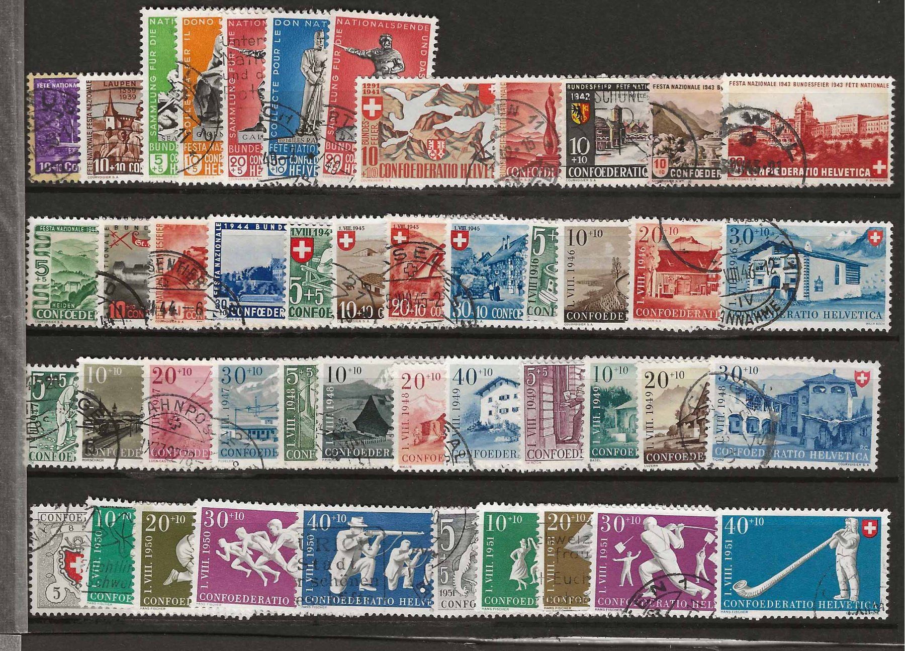 Tutti i francobolli: PP038 - Pro Patria 1938-1963 obl. – Usato da Trélex venduto da Phil_Albert
