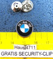 BMW AUTO LOGO SCHMUCK-PIN GEPRÄGT KLEIN 15mm m.SECURITY-CLIP