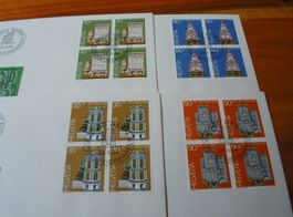Set Pro Patria 1984, FDC Satz, Einzel + 4erblocks, 9 Belege