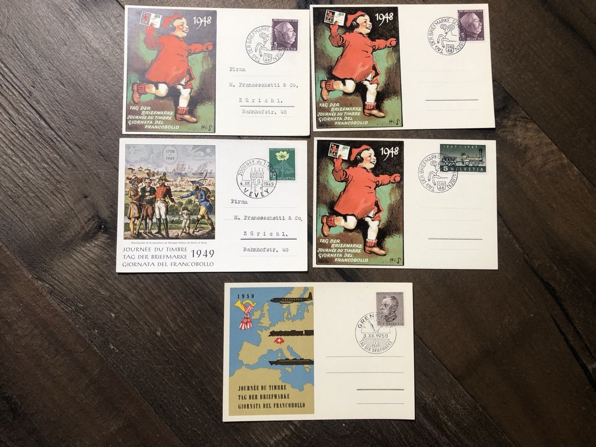 Alle Briefmarken: Sammlung TAG der BRIEFMARKE ab 1937 – Gebraucht aus Lufingen von Rac0 2