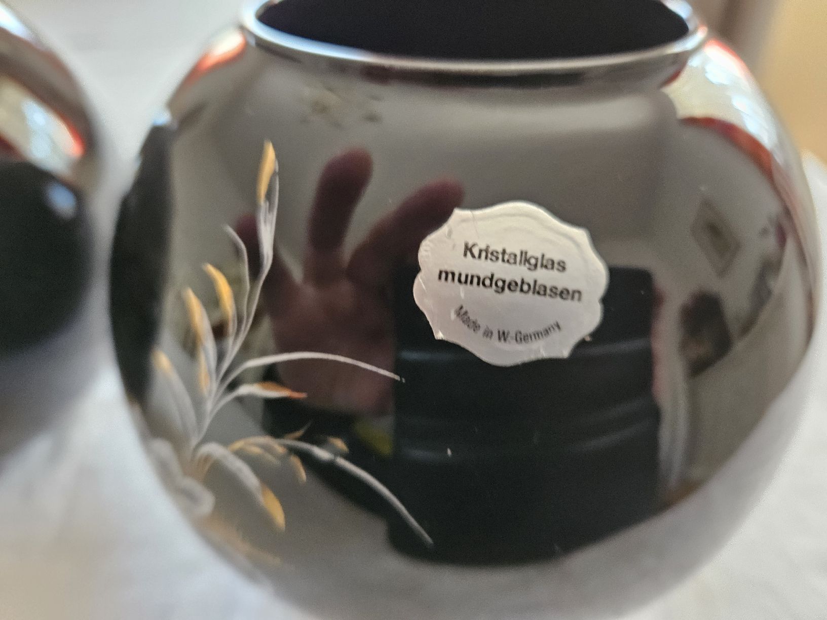 Vasi & Recipienti: 2 elegante schwarze Vasen, handbemalt – Usato da Wädenswil venduto da Jsi.Z01 3