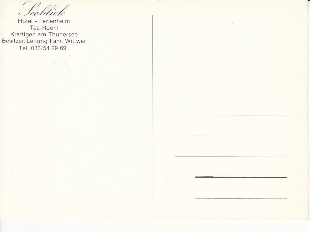 Cartoline postali: Krattigen Sseblick ca. 1975 – Usato da Bürglen TG venduto da StampGraf 1
