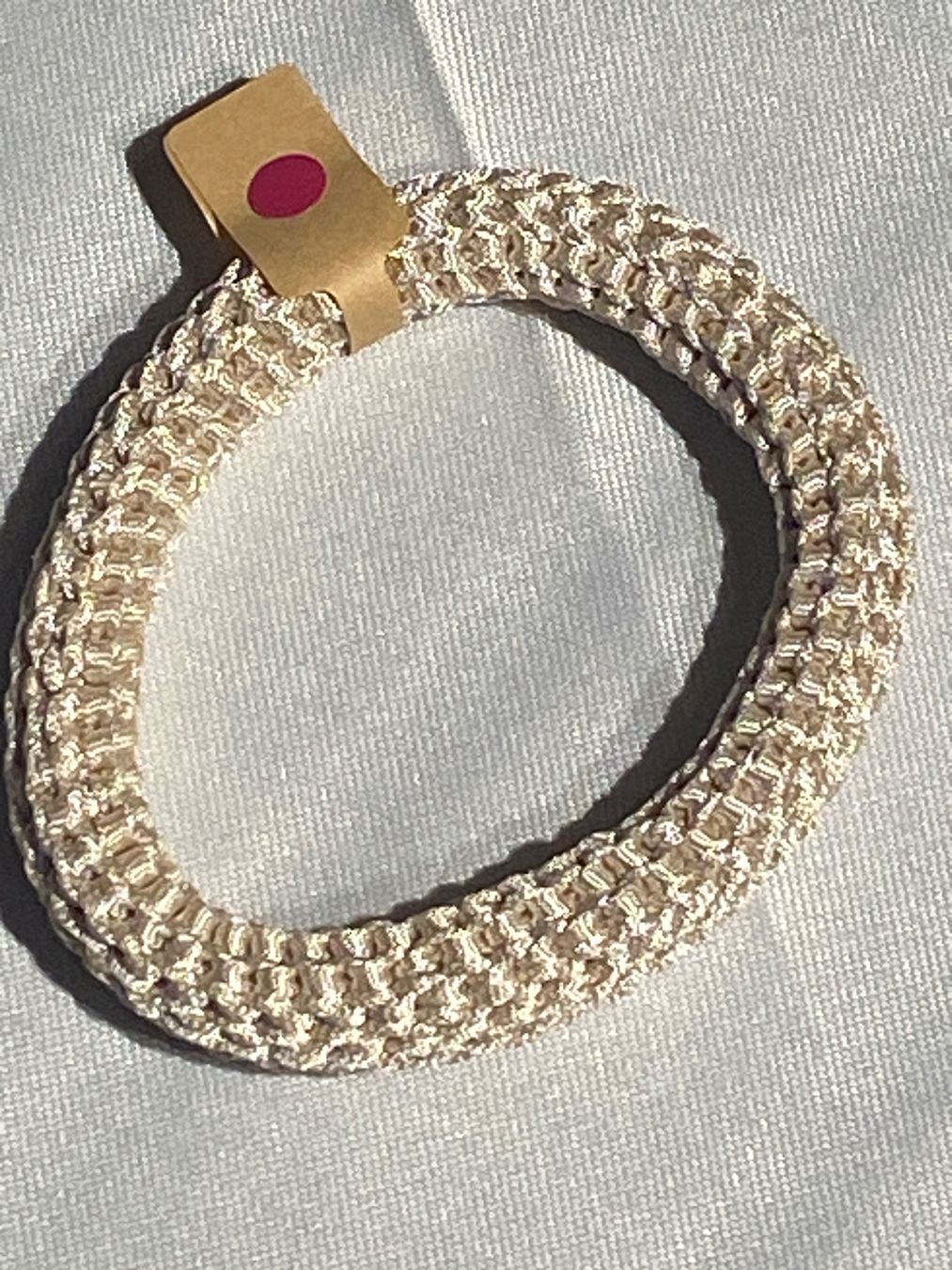 Bracciali & Braccialetti: STOFF ARMBAND-BEIGE,HANDGEMACHT – Nuovo e nell'imballaggio originale da Meienried venduto da ManuelaBoutique 6