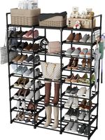 Schuhregal Schuhablage Metall 9 Ebenen für 50-55 Paar Schuhe
