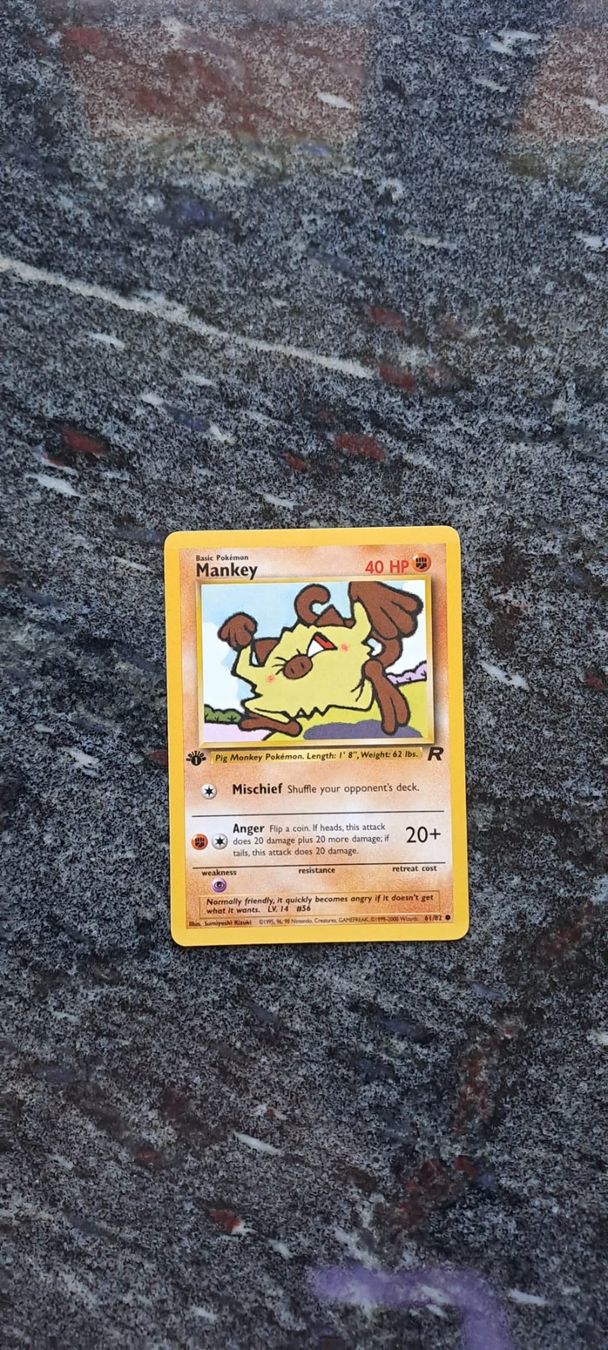 Pokémon Carte collezionabili: Pokemon Edition 1 - ENG - Mankey 61/82 - lighty played – Nuovo e nell'imballaggio originale da Broc venduto da Alexx47