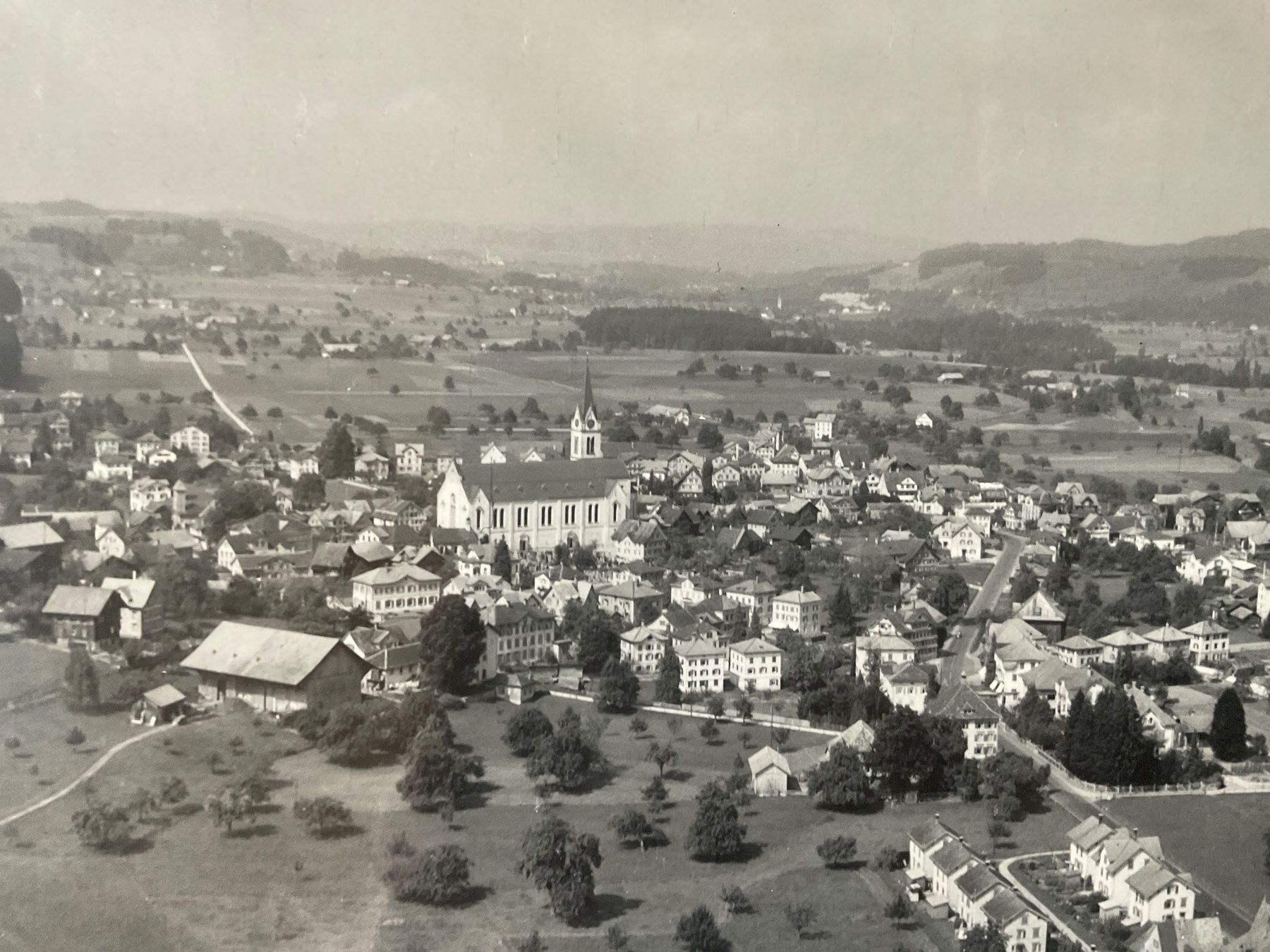 Cartoline postali: Luftaufnahme Bütschwil, 1948 – Usato da Tecknau venduto da bleilaus 1