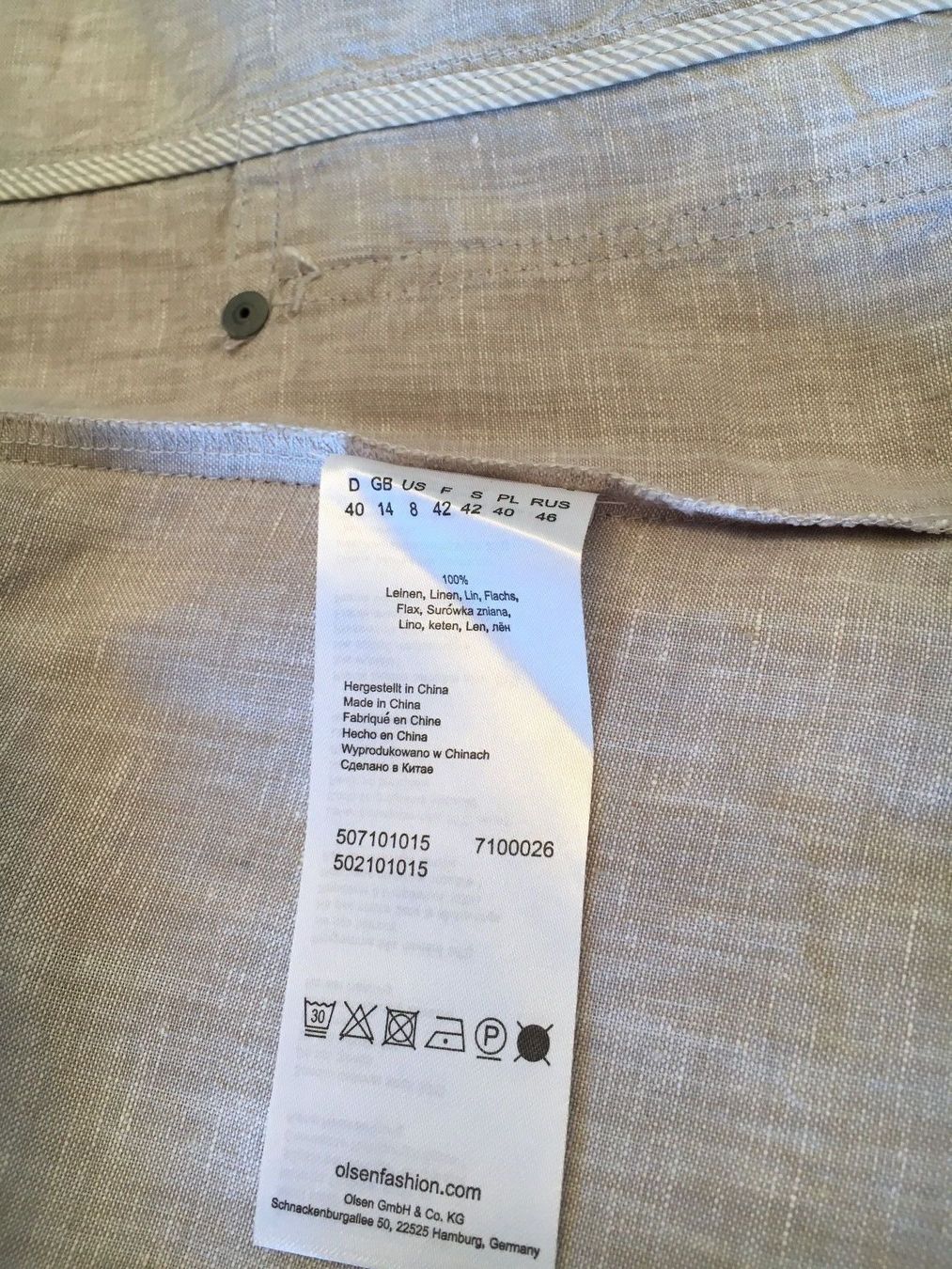 Completi & Tailleur: Olsen - Leinen Blazer / Jacke, grau, 40 – Nuovo (secondo la descrizione) da Luzern venduto da Jiggy_8898 7