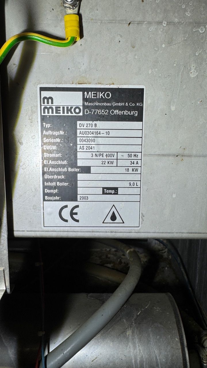 Meiko Lavastoviglie: Meiko DV-270B mit Waschstrasse – Usato da Zürich venduto da Freddyboy 2