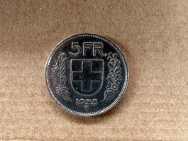 5 Franken 1935 sehr schöne Silbermünze