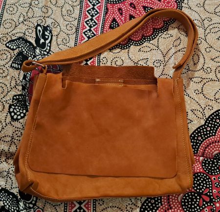 Leder Handtasche aus Wildleder made in Italien