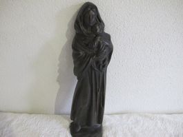 Bronze Figur Madonna Mit Baby Alte Und Sehr Schön Signiert