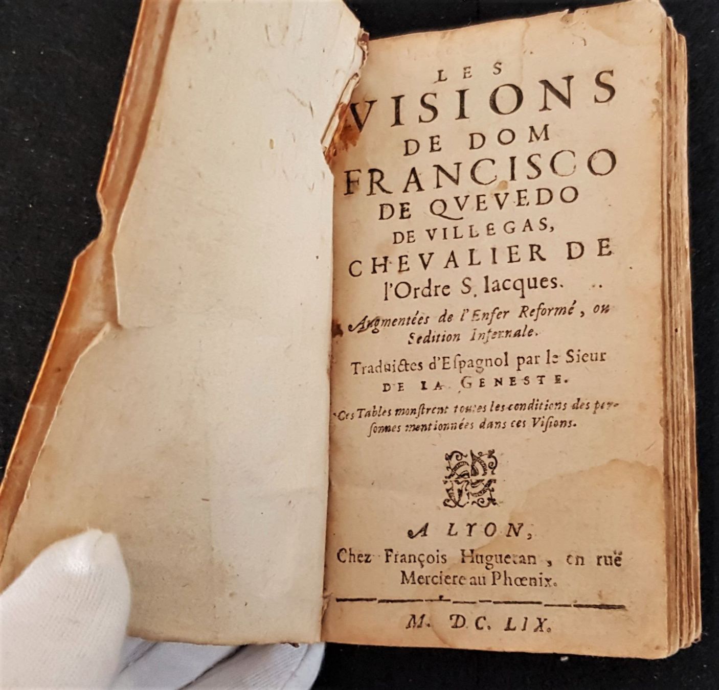 Libri: Uraltes Buch von 1659 , Quevedo F. de – Usato da Bourguillon venduto da Lucas111 1