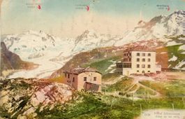 Zermatt VS  -  Hôtel Schwarzhorn mit Monte Leone und Lyskamm