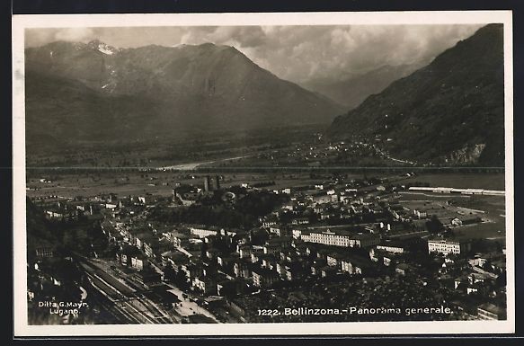 Cartes postales: AK Bellinzona, Panorama generale – D'occasion à Berlin par bartko-reher