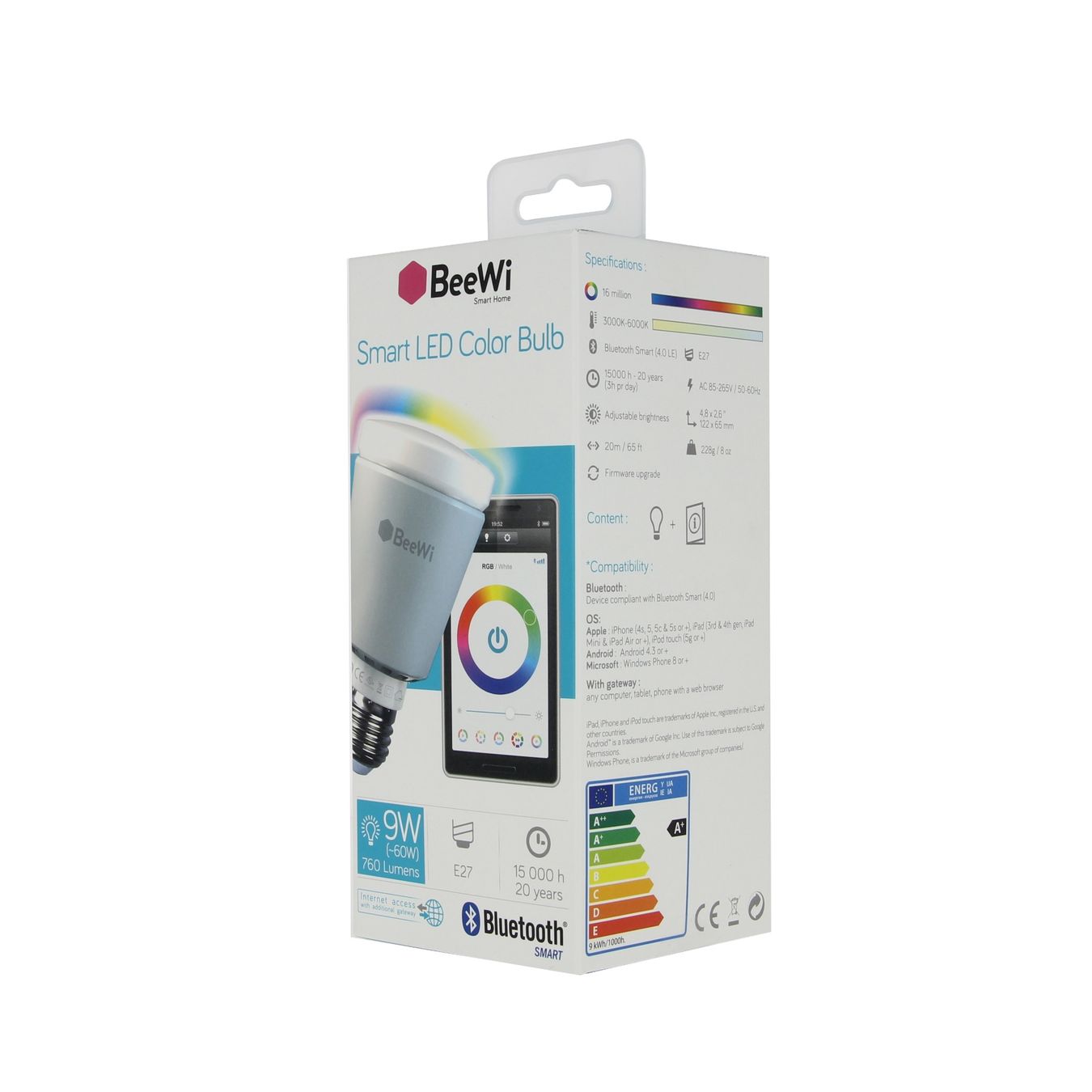 Lampade: Smarte Bluetooth LED Color Glühbirne Leuchtmittel E27 9W – Nuovo e nell'imballaggio originale da Schaffhausen venduto da Spezialist 3