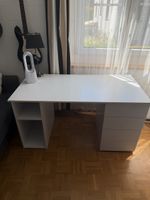 Schreibtisch weiss mit Schubladen und Regal guter Zustand