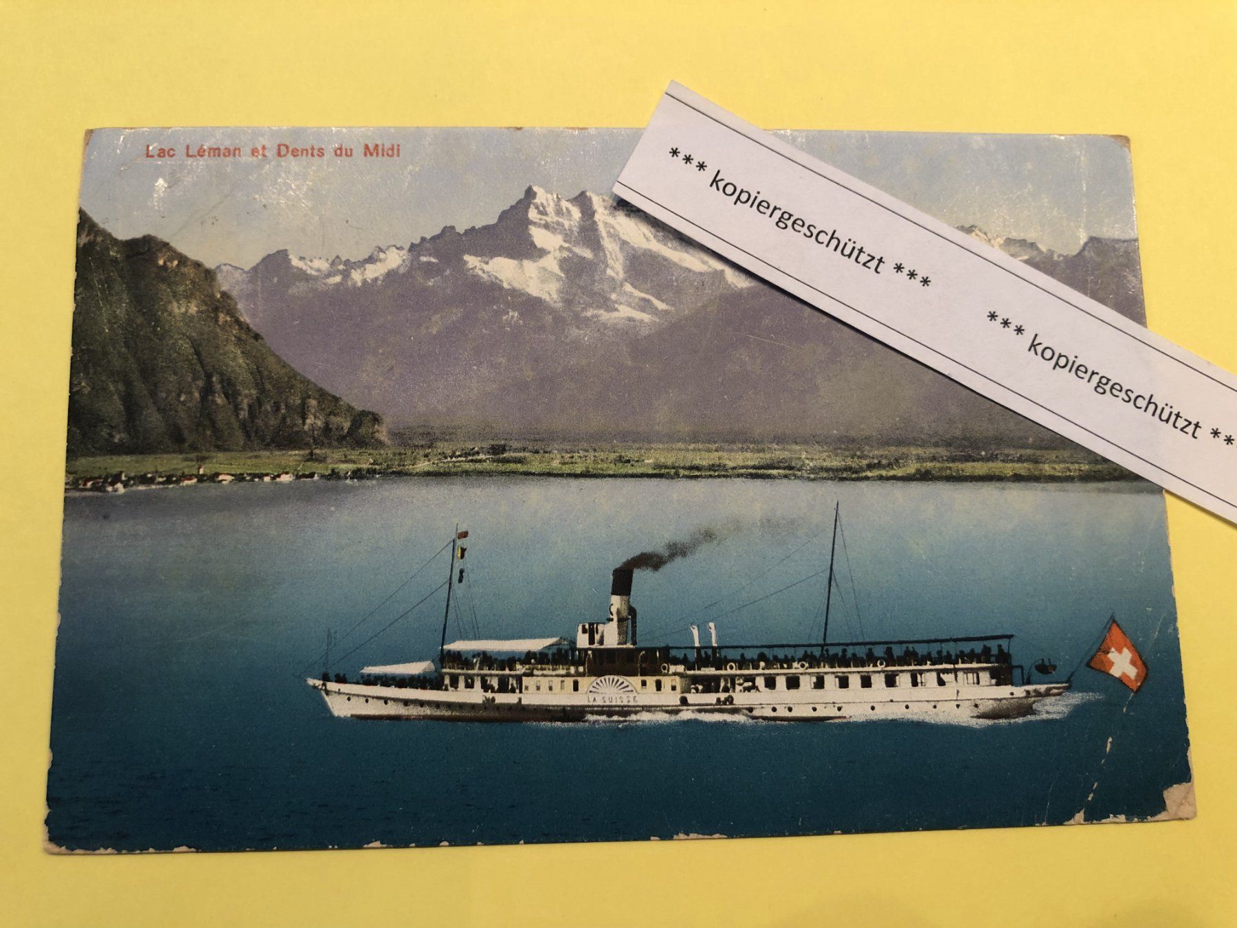 Cartoline postali: Lac Léman et Dents du Midi, AK alt 20.8.1916 – Usato da Hefenhofen venduto da Bierinder