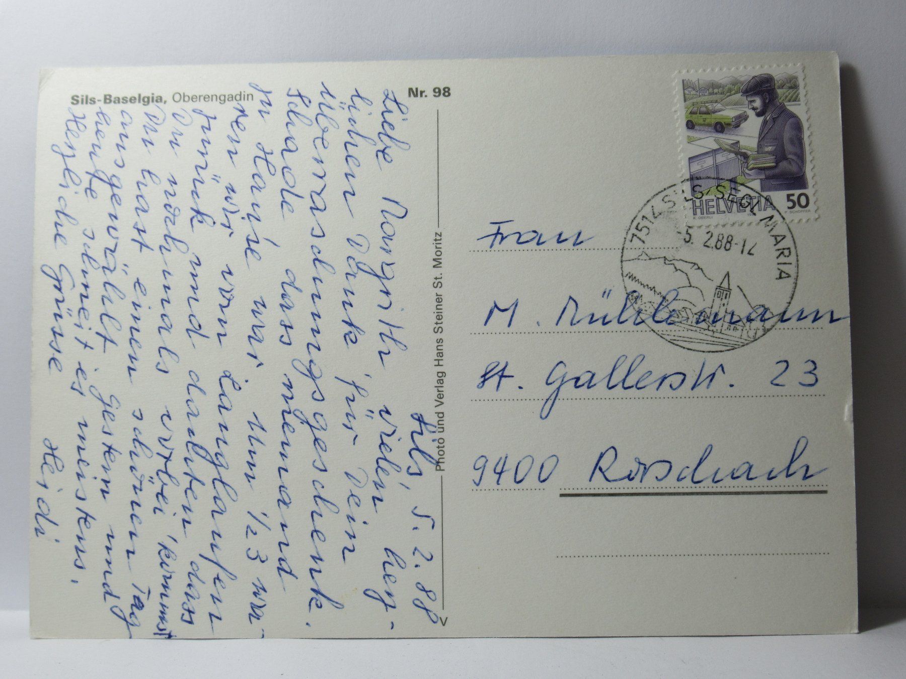 Cartes postales: Sils  - Baselgia – D'occasion à Grenchen par frechri 1