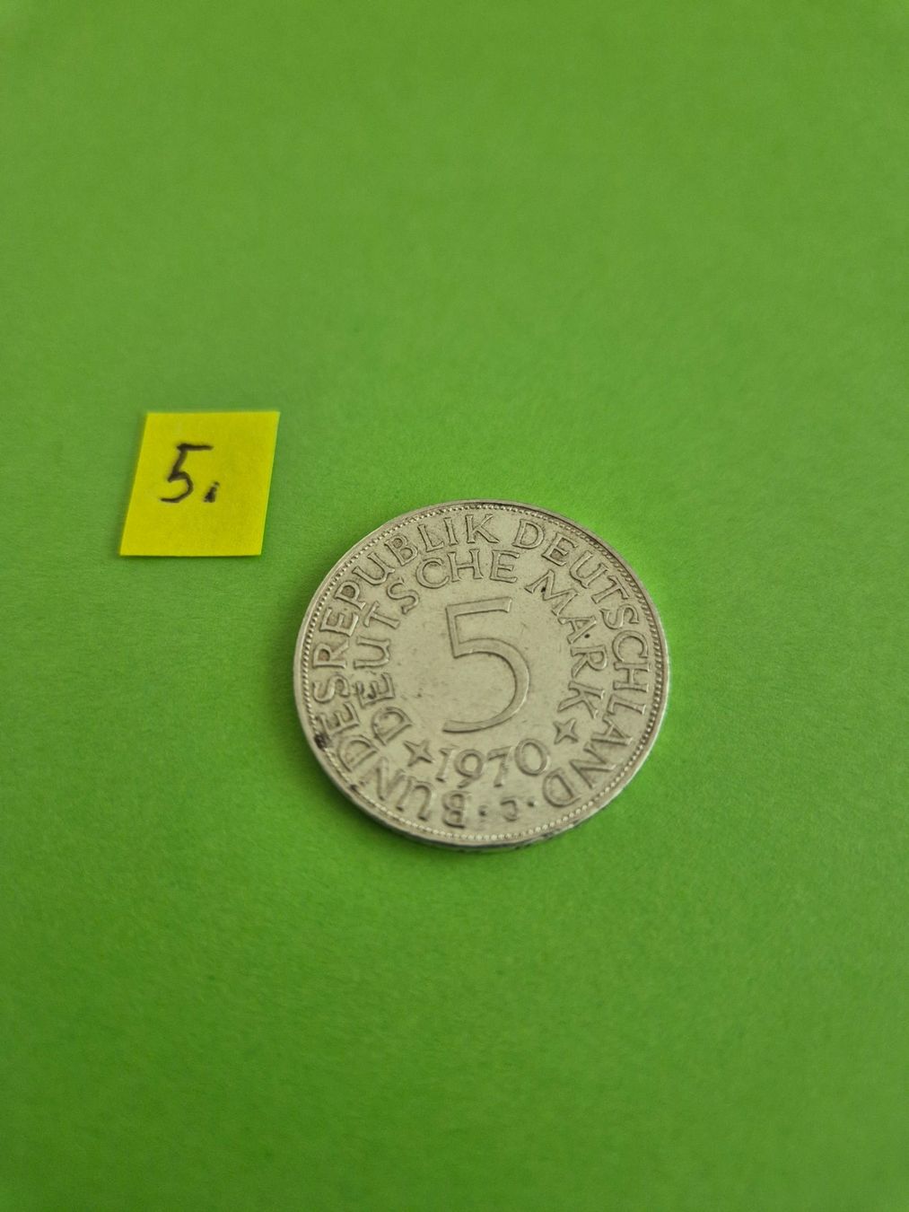 Tutti le monete: 5 DM Münze 1970 Silber – Usato da Jona venduto da gnaumann1900
