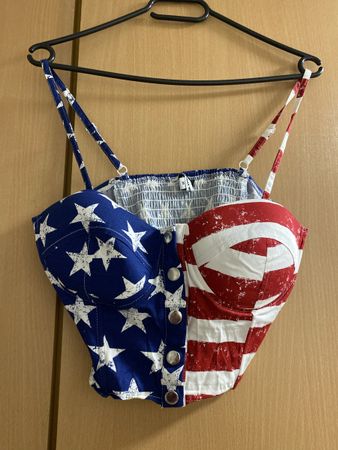 Holly Weber Sommer Top, USA Flagge, Grösse M, neuwertig!