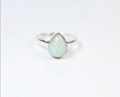 Echter Opal Ring in 925 Silber Äthiopischer Opal