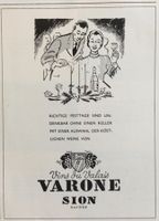 Vintage Reklame, Varone Wein, Wallis, 1956