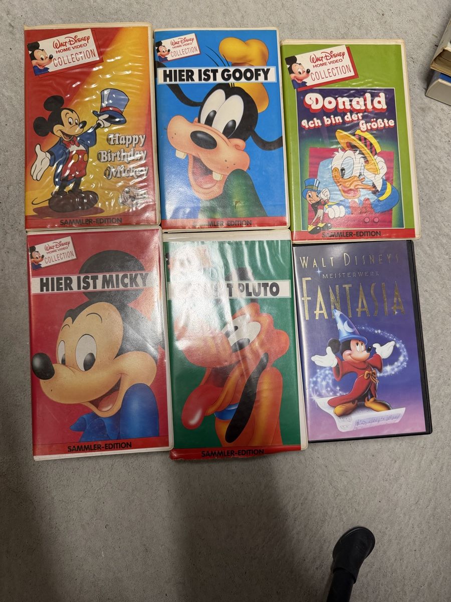 Tutti i VHS: Disney VHS Sammel-Edition 6er Set – Usato da Watt venduto da SwissBlueLine