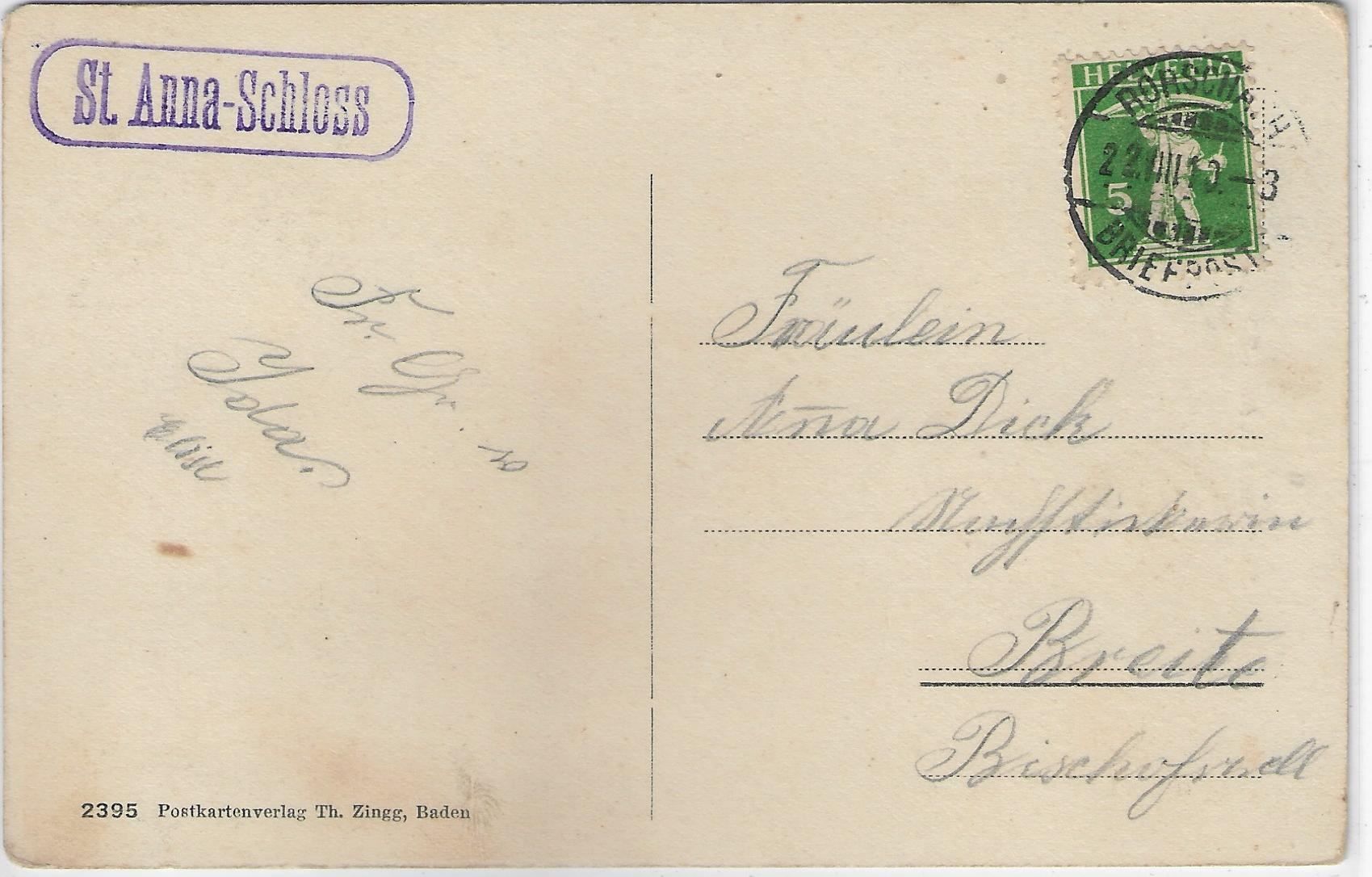 Cartoline postali: Restaurant St. Anna bei Rorschach – Usato da Ettingen venduto da Kartenplanet 1