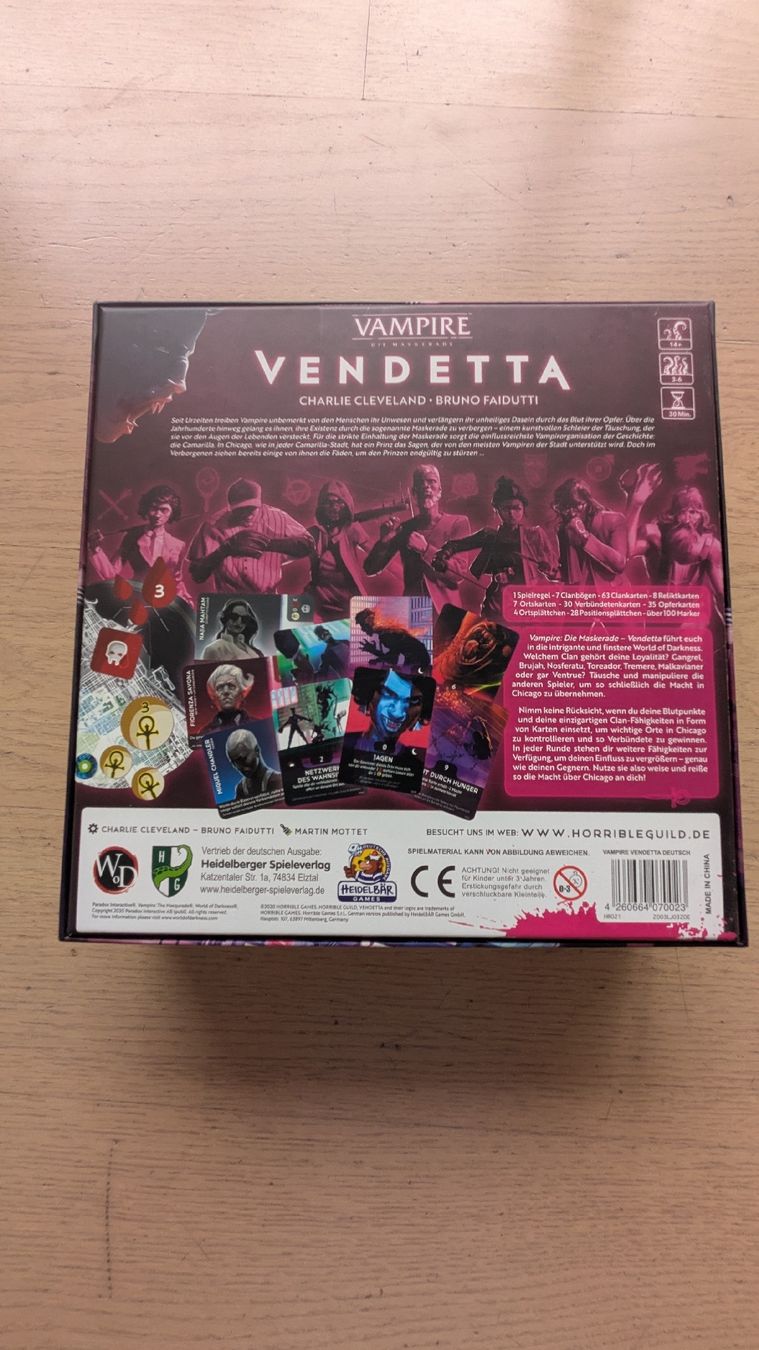 Giochi: Vendetta Brettspiel – Nuovo (secondo la descrizione) da Therwil venduto da sep_x8pw 2