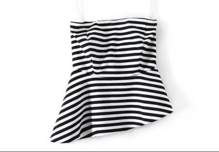 ZARA 🖤  1x bustier rayé asymétrique, M ou L (! prix/ pièce)