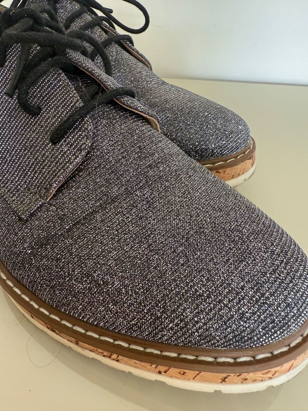 Scarpe da donna: ELEGANTE GLITZER SCHNÜRSCHUHE GR.40 – Usato da Steg im Tösstal venduto da goldlionfree 4