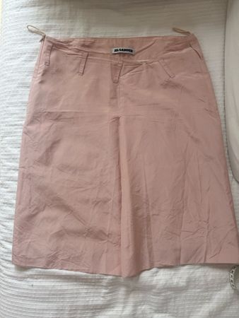 Jil Sander, rosa/lachsfarbener Jupe 36 baumwolle/seide