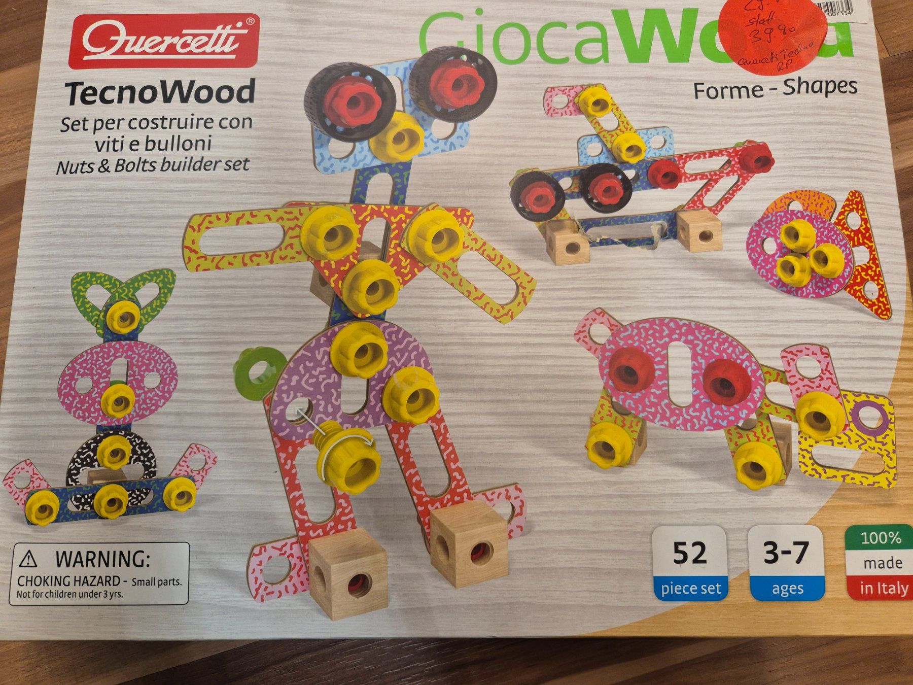 Kit di costruzioni: Quercetti TecnoWood Holzbausatz, 52 Teile, reduziert – Nuovo e nell'imballaggio originale da Schwarzenburg venduto da Flamingo07