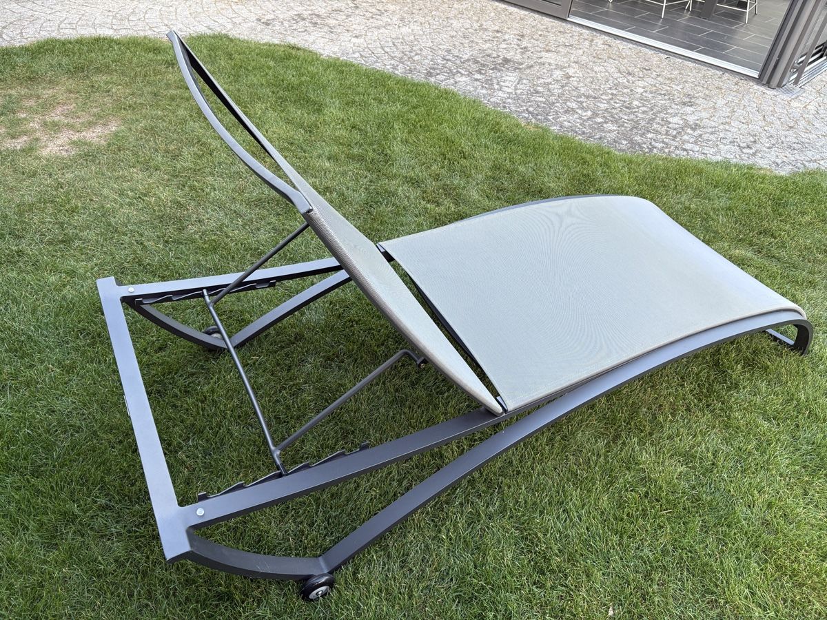 Hunn Sedie a sdraio: Zwei Liegestühle, Aluminium, Modell Leon – Usato da Guntershausen venduto da Kukuk3 4