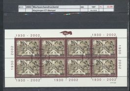 2002 "Wertzeichendruckerei", Kleinbogen, ET - Stempel