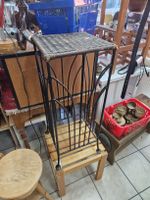 Vintage Pflanzenstaender/Holz/Metall, schwer