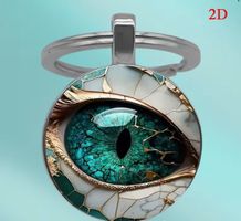 Schlüsselanhänger geheimnisvolles Auge-Iris& Rissglas Design