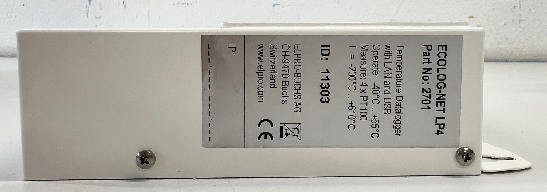 Accessori da laboratorio: Elpro Ecolog-NET LP4 No 2701 Netzwerk-Datenlogger – Usato da Niederdorf venduto da LeptonAG 3