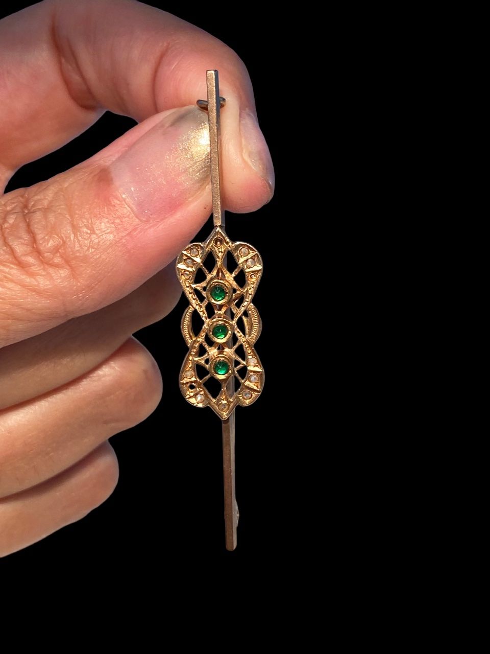 Spille & Fermagli: Antike Art Deco 14K Gold Brosche Ca. 1930 – Usato da niederbipp venduto da Esbenz 1