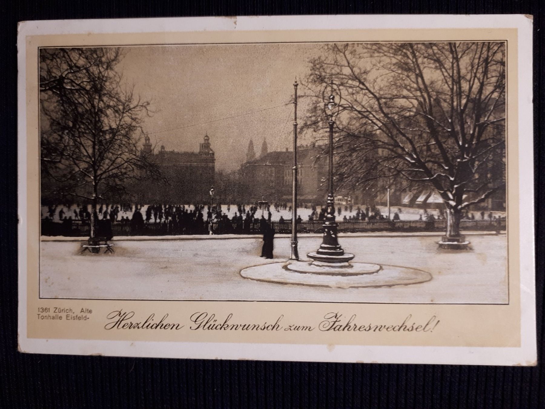 Ansichtskarten: ZURICH 1920 - EISFELD - EINIGE MANGEL – Gebraucht aus Ponto Valentino von giorgia06