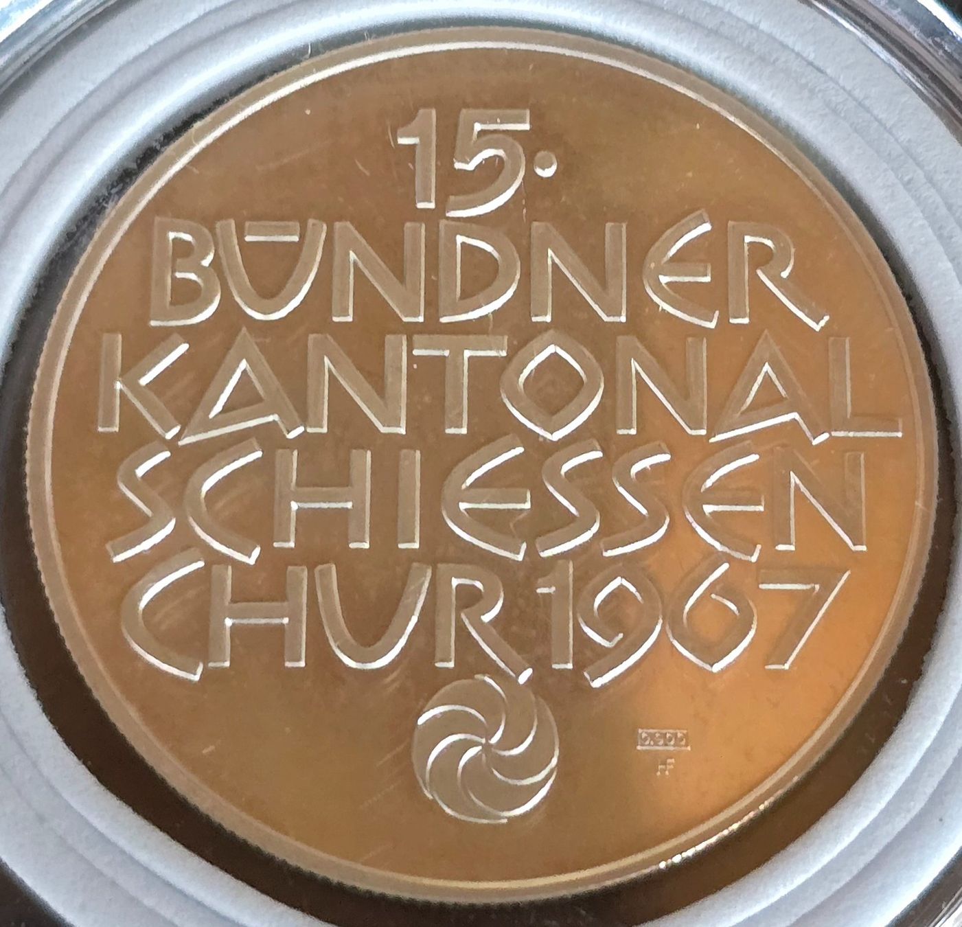 Medaglie: Silberedaille 15. Bündner Kantonal Schiessen Chur 1967 – Usato da Duebendorf venduto da Dguguseli